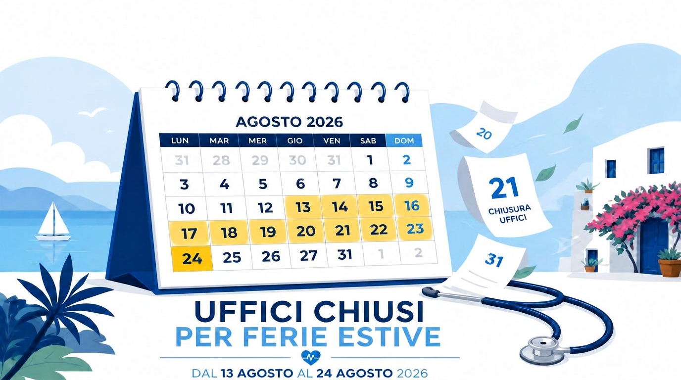 CHIUSURA UFFICI PER FERIE ESTIVE
